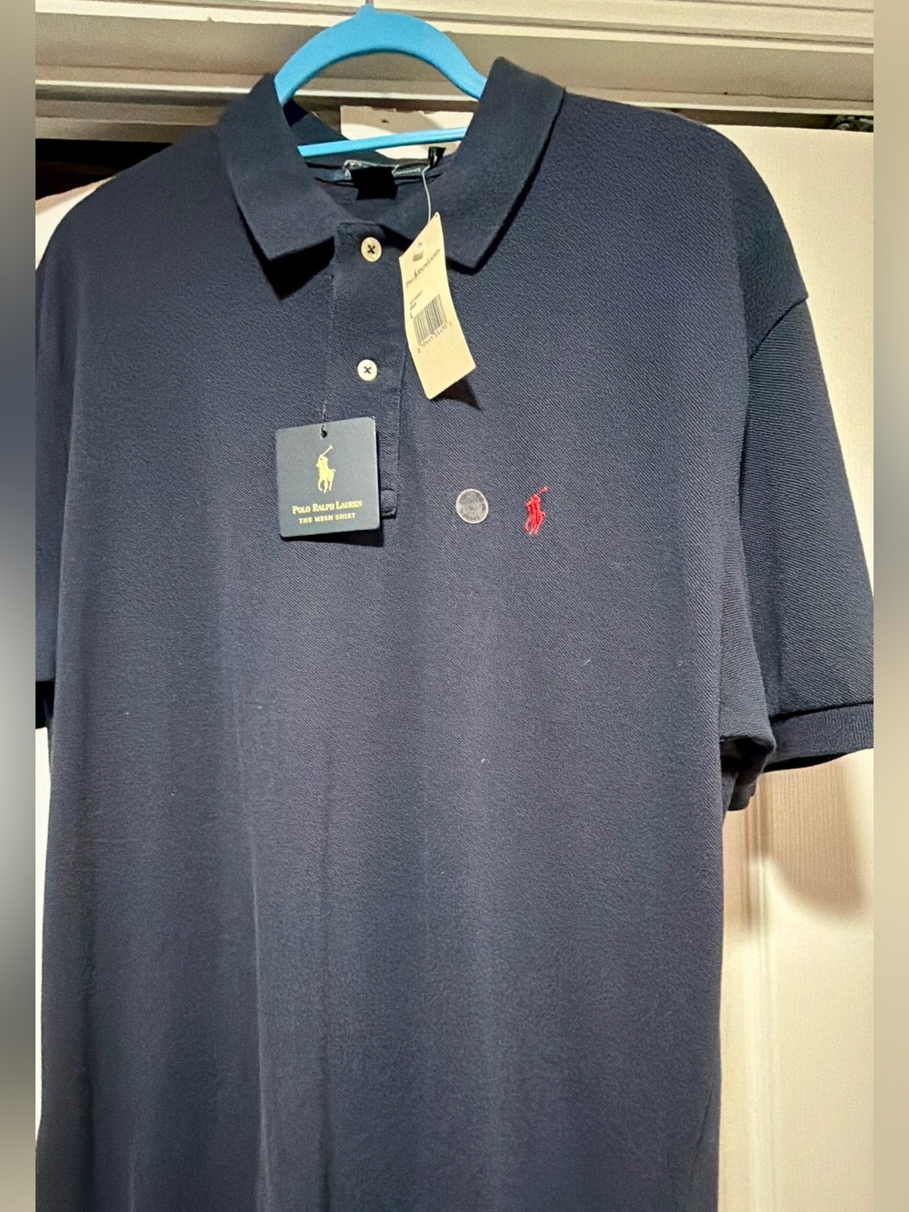 Polo by Ralph Lauren Navy Short-Sleeve Polo with Red Pony